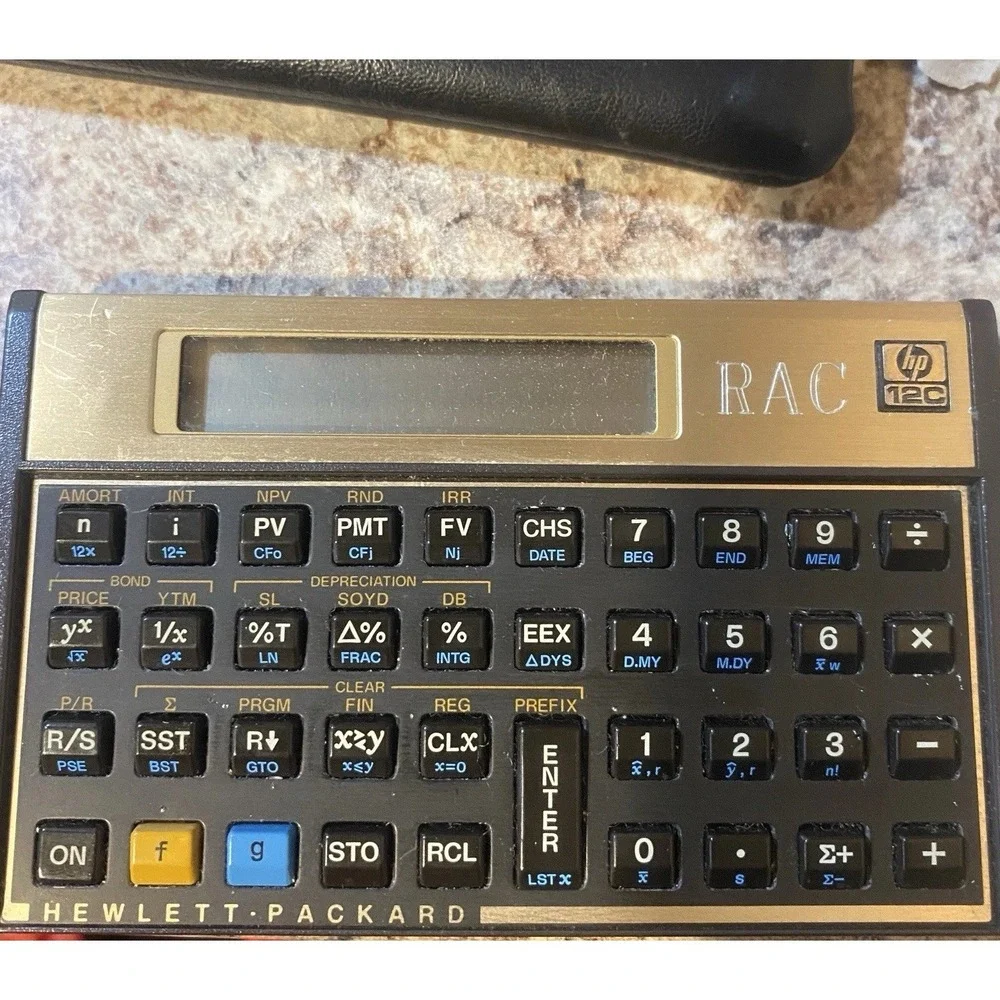 Vintage Hewlett Packard HP 12C Financial Calculator w/ Case Tested New Batteries